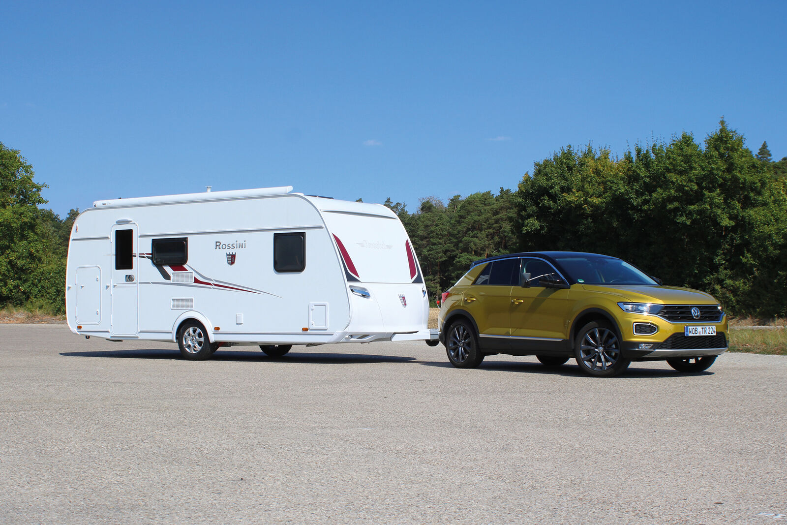 Hinter dem VW T-Roc glänzte der Rossini 520 DM mit tadellosen Nachlaufeigenschaften.