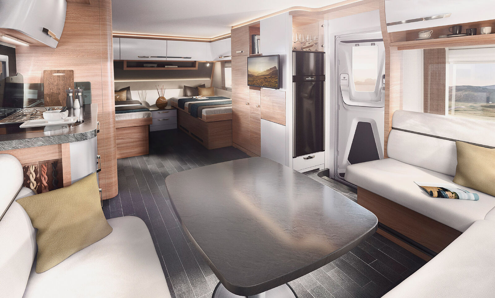 Das neue Interieur-Design wirkt durch helle Töne besonders einladend.