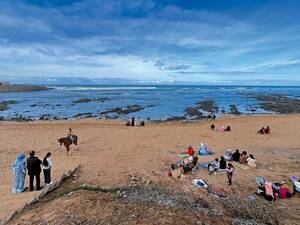 Strandleben in Casablanca – in den ruhigen Wintermonaten geniessen Einheimische ihren Strand.