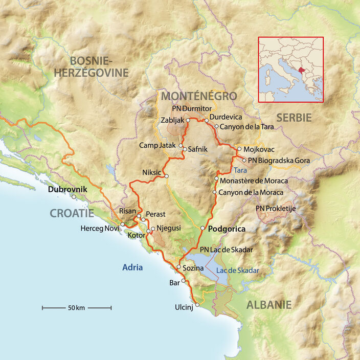 Routes panoramiques du Monténégro
